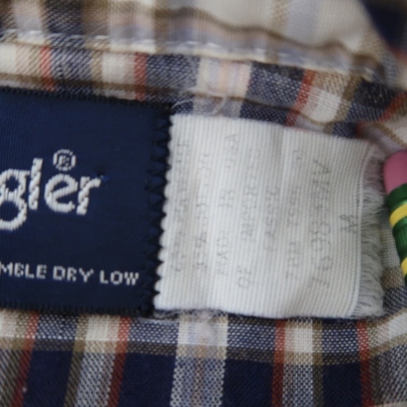 Wrangler VTG  Women Button Down Lot of 2 Shirts Pearl Snap Short Sleeve Plaid M - Picture 4 of 16